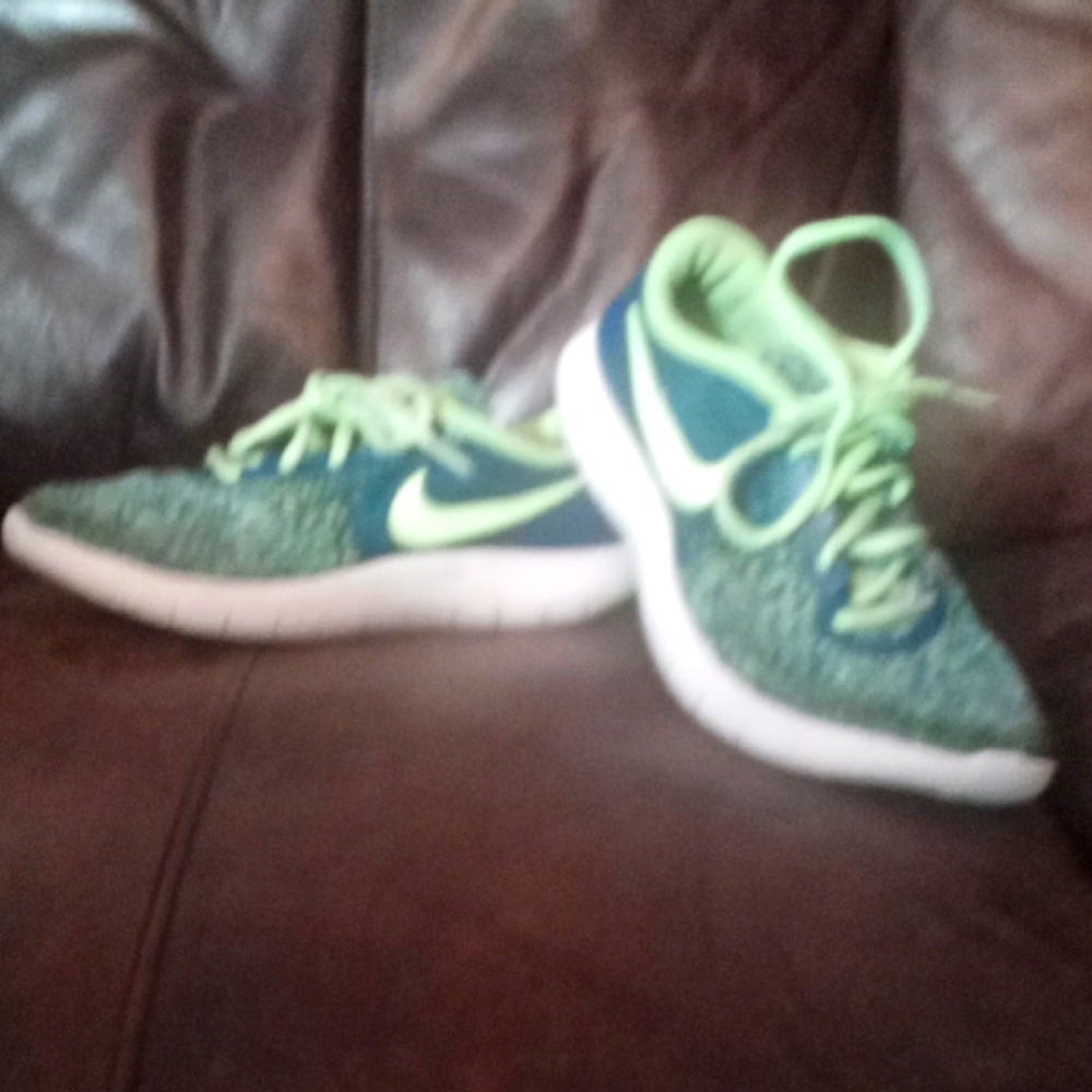Nike Lime and Black Athletic Shoes